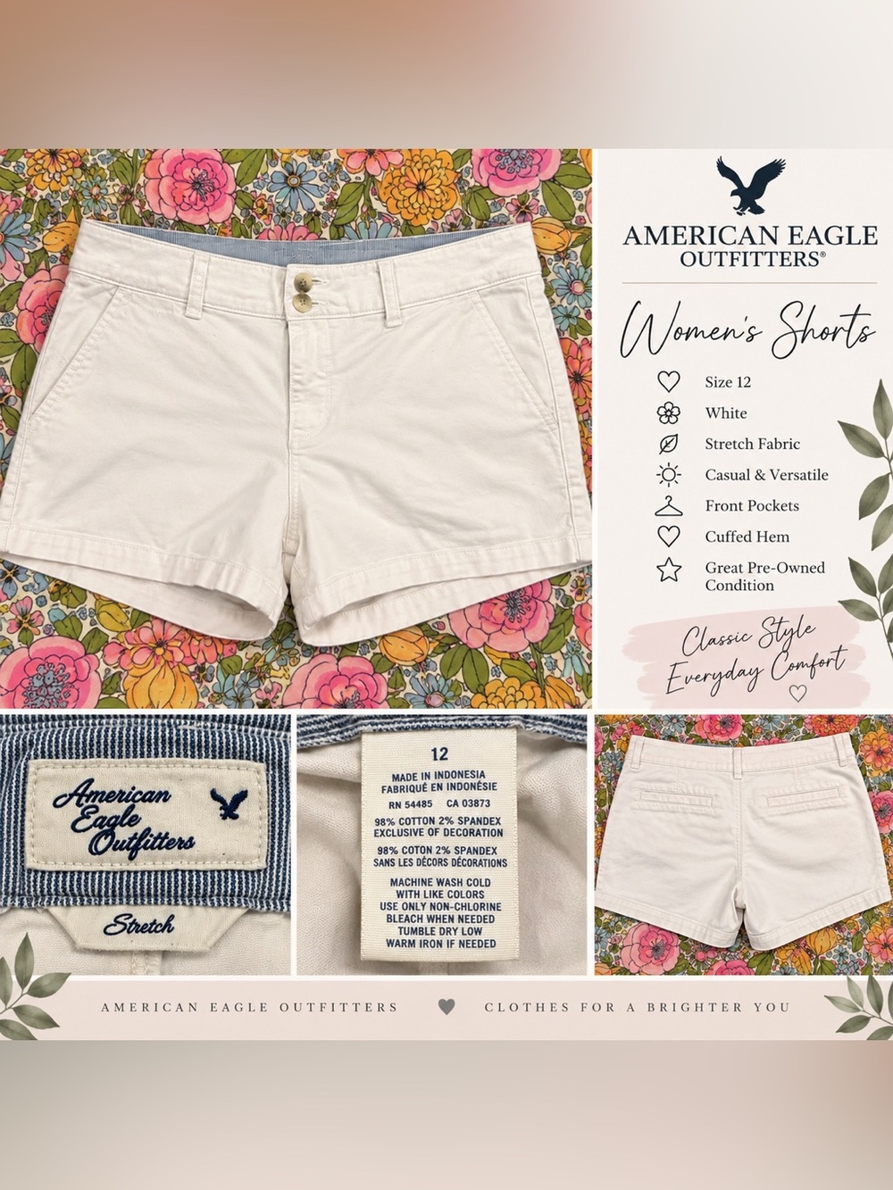 American Eagle Outfitters White Shorts